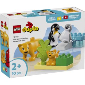 LEGO DUPLO Porodice divljih životinja: pingvini i lavovi