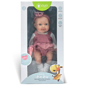 Lutka beba 25 cm sa roze trakom
